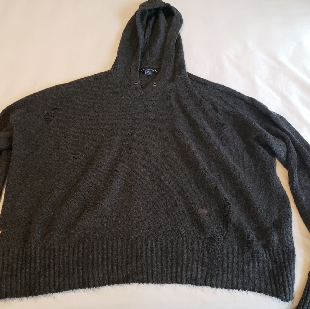American Eagle Outfitters cropped ripped sweater